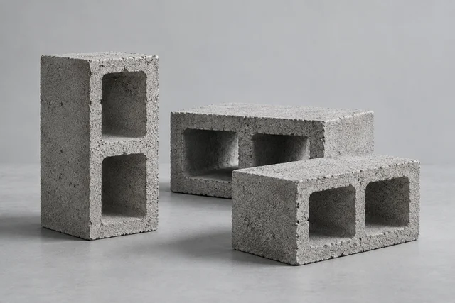 Illustrative concrete block material study